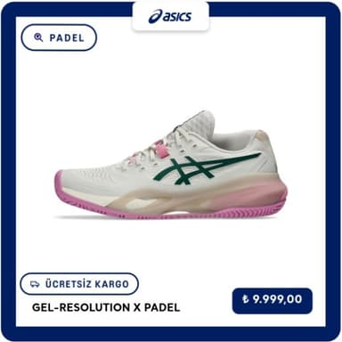 Creatividad de catálogo de ASICS creada con datos del feed, con precio y distintivo de envío gratuito
